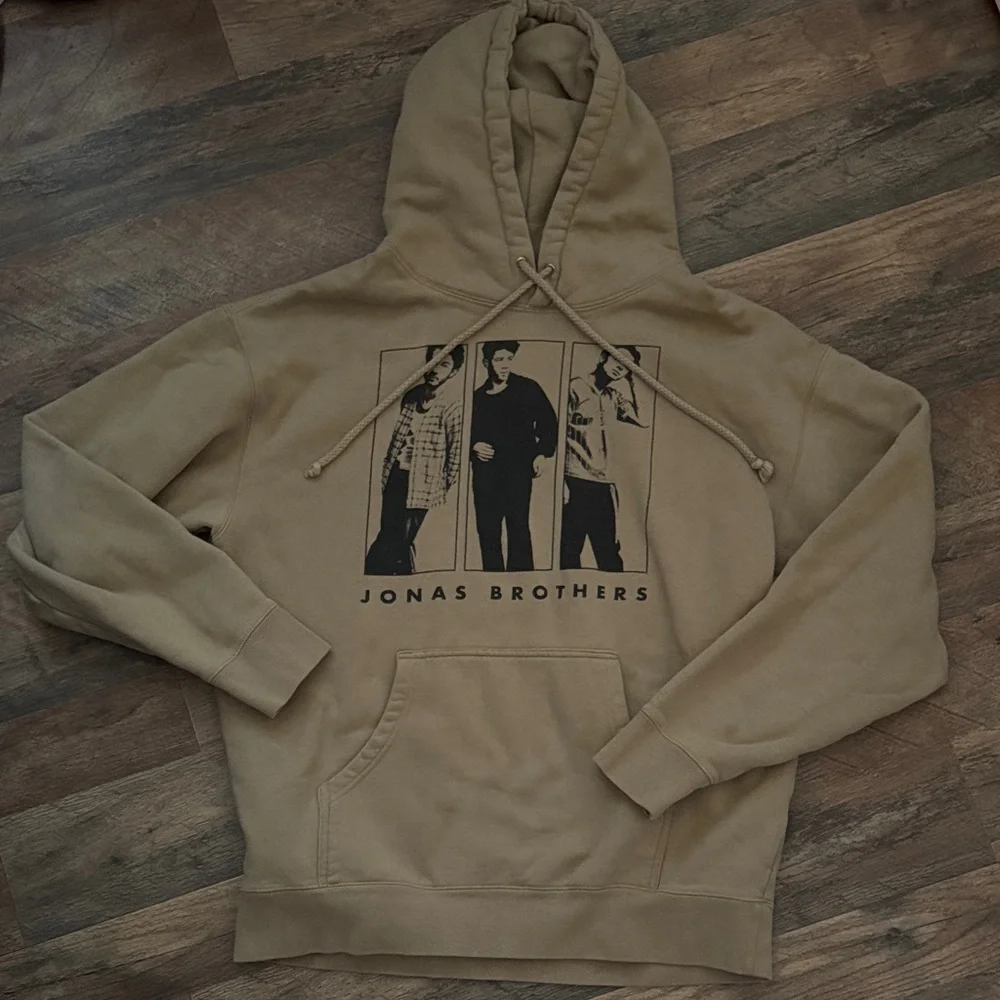 Jonas Brothers Beige Tour Merch Hoodie Unisex - Picture 1 of 4
